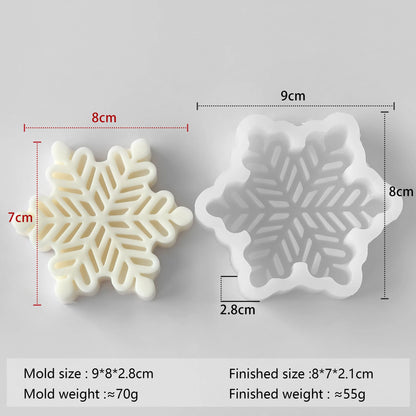 Snowflake Candle Silicone Mold