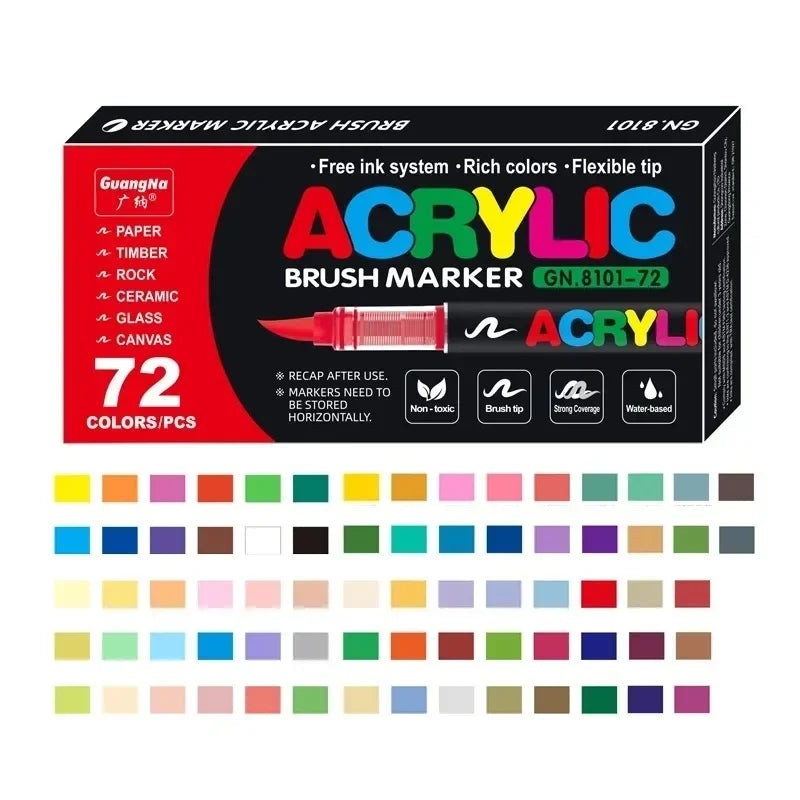 Acrylic Paint Pens Markers Brush Tip
