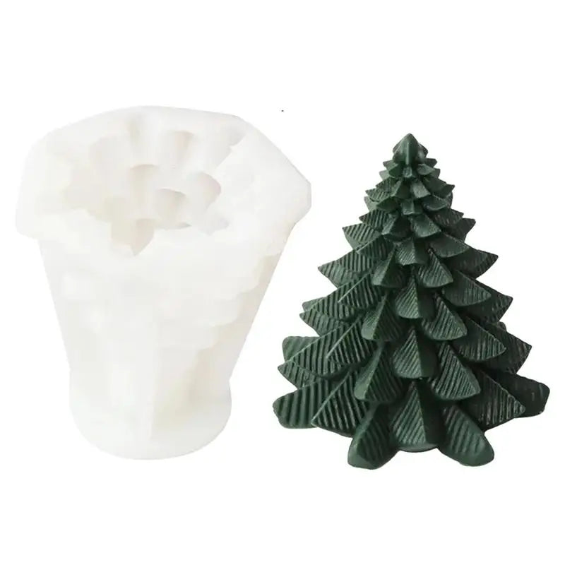 Christmas Tree Candle Mold 3D