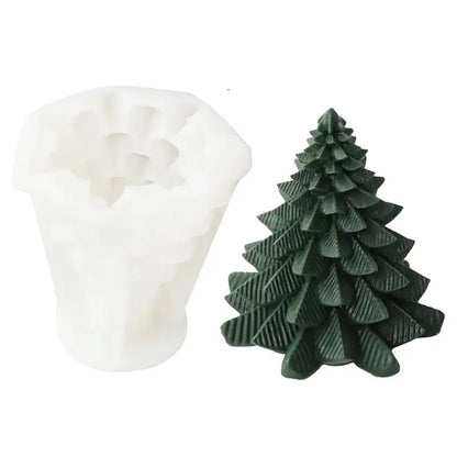 Christmas Tree Candle Mold 3D