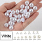 30-1000Pcs Half Flatback Imitation Pearls Beads White/Beige