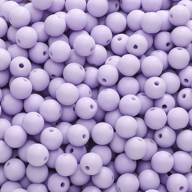 50-100pcs 8/10mm Acrylic Frosted Matte Round Beads Multi Color