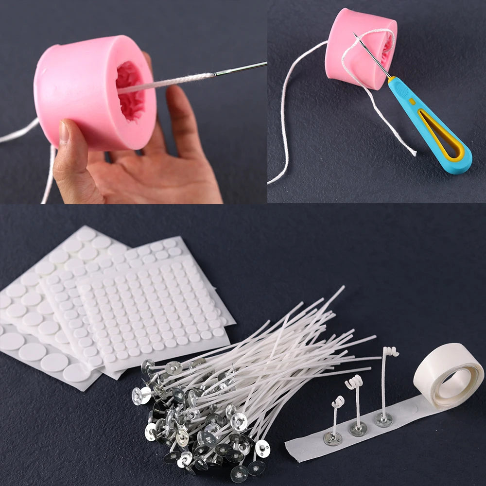 Smokeless Candle Wicks 2.6-20cm Pre-Waxed Cotton Core Wicks