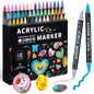 12/24/36/48 Colors Dual Tip Acrylic Paint Pens Markers