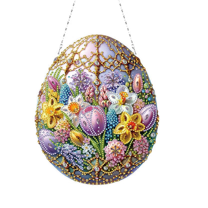 Easter Egg Basket Rhinestone Diamond Art Pendants
