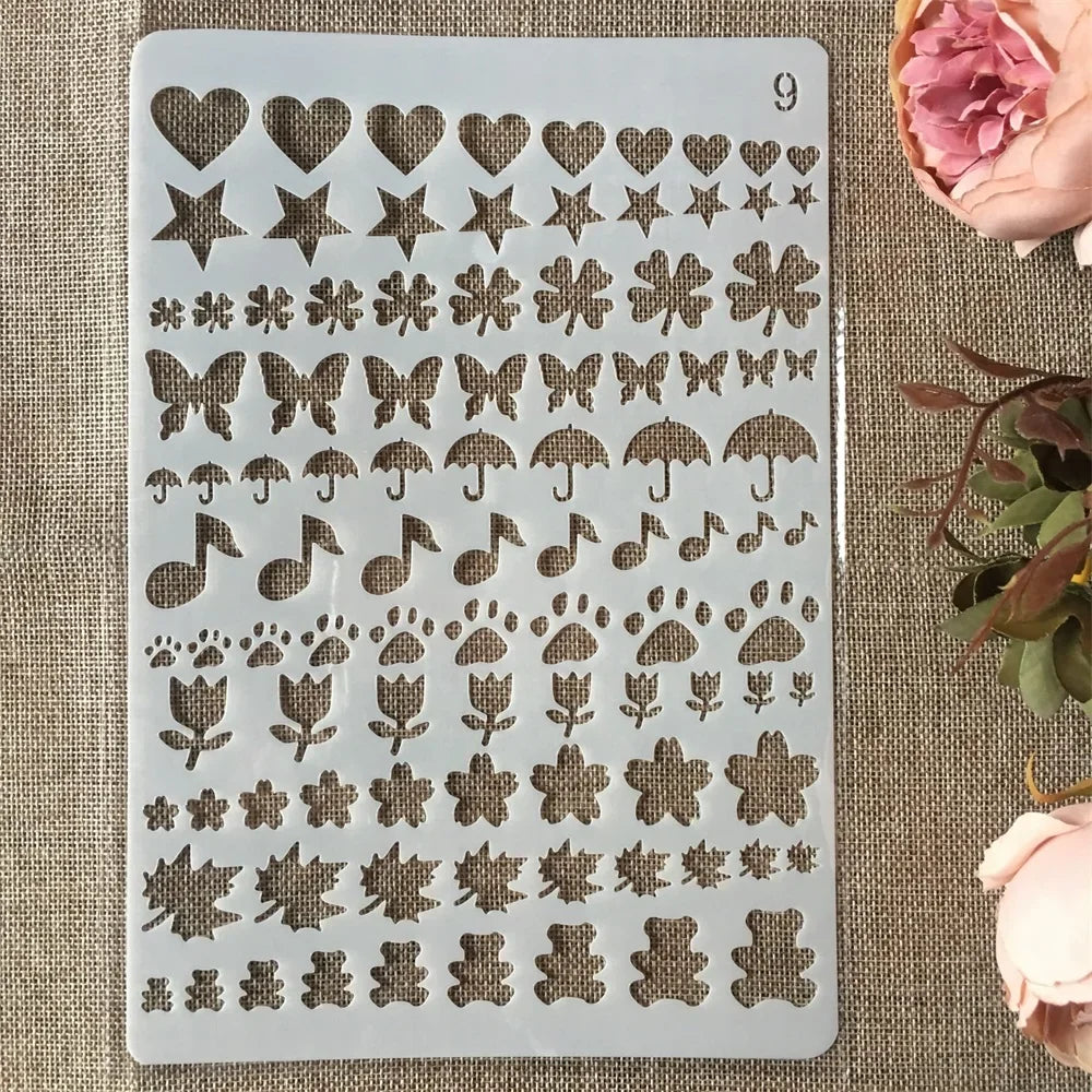 Heart Line Music Bear DIY Craft Layering Stencils