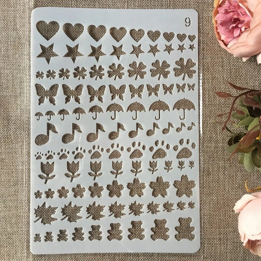 Heart Line Music Bear DIY Craft Layering Stencils