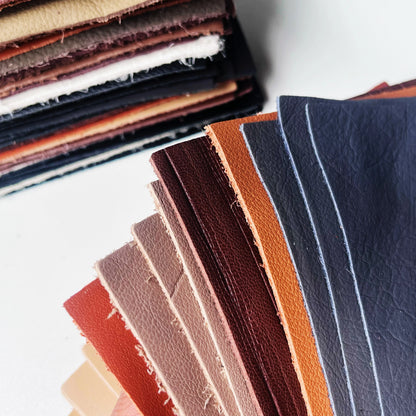 6-piece multi-color leather material made of cowhide sheets