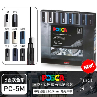 New Uni Posca Marker Pen Set PC-1M/3M/5M/8K/17K