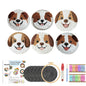 GATYZTORY Cute Dog Pattern Punch Needle Coaster Kit for Beginners