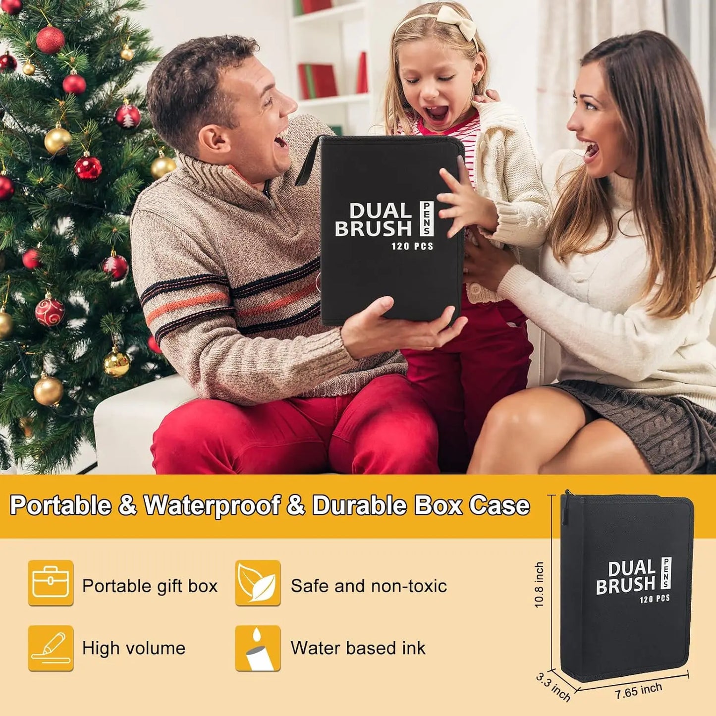 Dual Tip Brush Marker Pens with Fineliner  Felt Tip Pens Set,