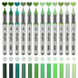 Acrylic Paint Markers ,12 pcs Brush Tip Paint Pens Set with 9 Professional Color