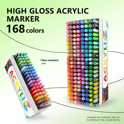 GuangNa 586 Straight Liquid High-gloss Acrylic Marker Pen 72/168