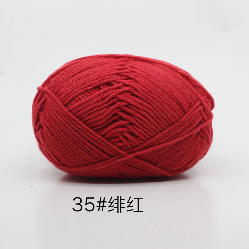 40-50g/Set 4ply Milk Cotton(80%) Knitting Yarn