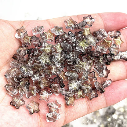 New 30pcs 8mm Five-pointed Star Matte Glass Beads Loose Spacer Beads