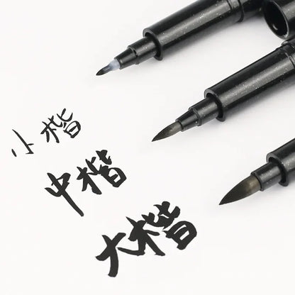 3 Pcs/Set Calligraphy Painting Pen Chinese Brush Pens for Writing Lettering Signatures Soft Brush Tip Refillable Ink  Art Craft