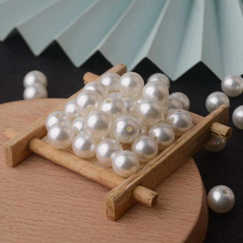 3-20mm ABS Imitation Pearl Beads With Hole Round  Loose Beads