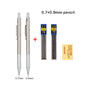 Mechanical Pencil Set 0.3 0.5 0.7 0.9 1.3 2.0mm Full Metal Art Drawing Painting Automatic Pencil