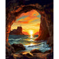GATYZTORY Oil Painting By Numbers Gradient Sunset Scenery On Canvas