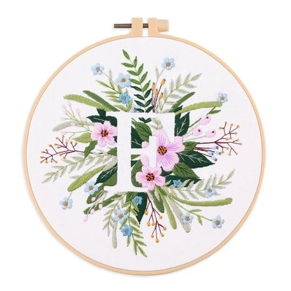Letter Embroidery DIY Flowers Painting Full Needlework Bag