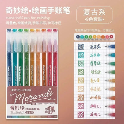 LANGUO 207/4 Colors Glitter Acrylic 0.5/1.0mm Gel Pen