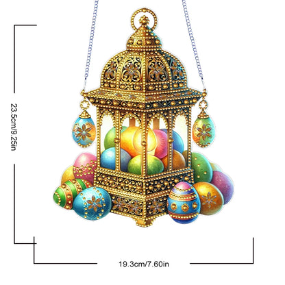 Easter Egg Basket Rhinestone Diamond Art Pendants