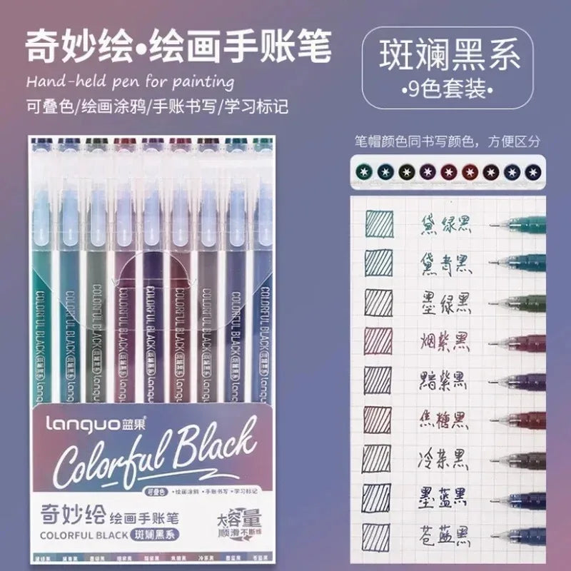 LANGUO 207/4 Colors Glitter Acrylic 0.5/1.0mm Gel Pen