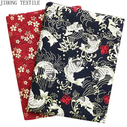 50x145cm Japanese Kimono Bronzed Fabric