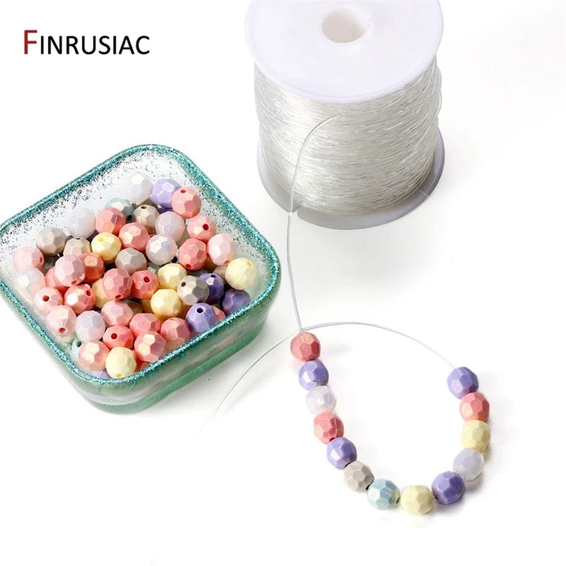 0.4-1.0mm Elastic Cord String Transparent Crystal Elastic Line