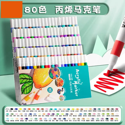 12-60 Colors Acrylic Markers Pen Set Paint