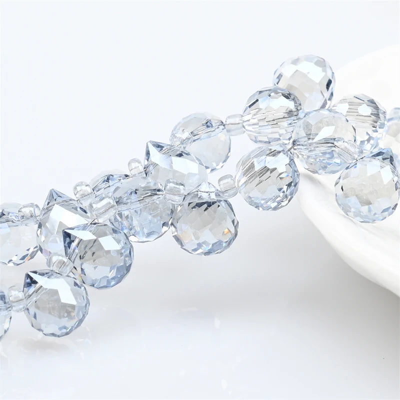 Austria AB Color Crystal Strawberry Beads 10*8mm Shiny Faceted Glass Beads