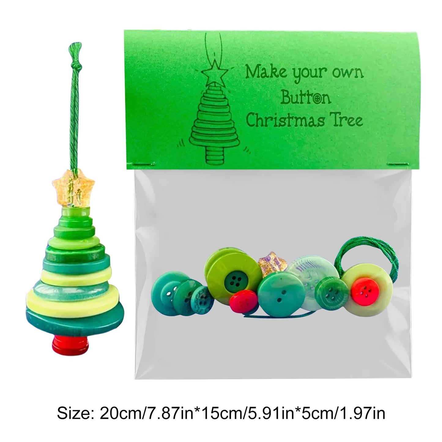 Christmas Button Snowman Ornament Kit