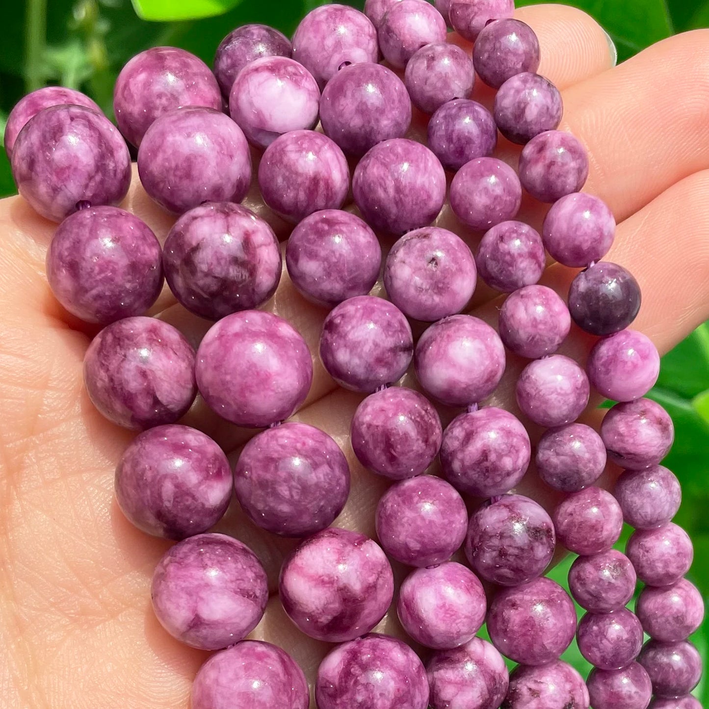 Natural Stone Dark Blue Chalcedony Jades Beads Round Loose Spacer Beads