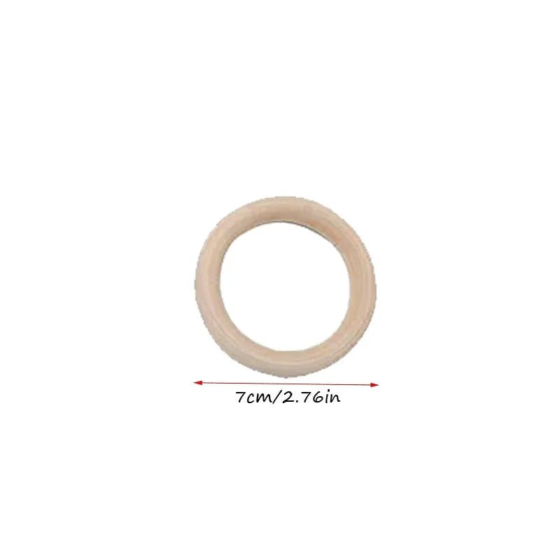 10pcs DIY Wood Hoops Craft Decoration