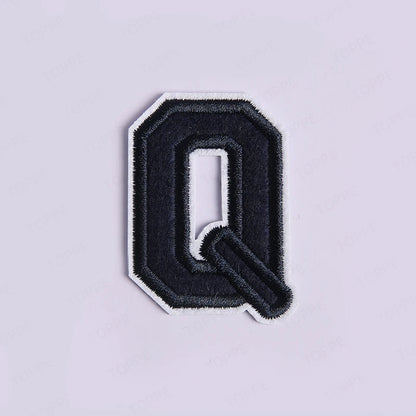 Navy Blue Letter Iron On Patch Applique