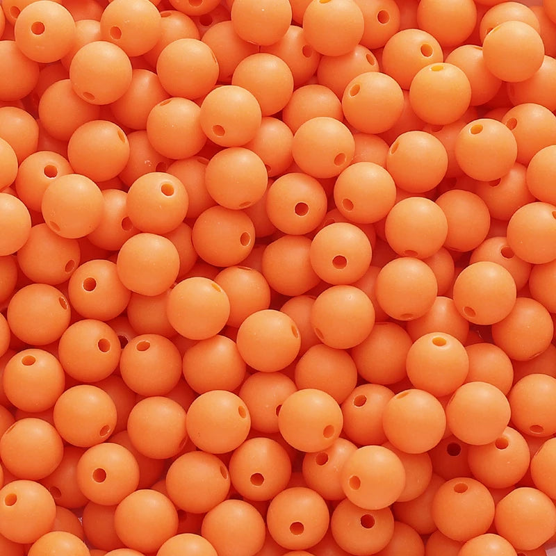 50-100pcs 8/10mm Acrylic Frosted Matte Round Beads Multi Color