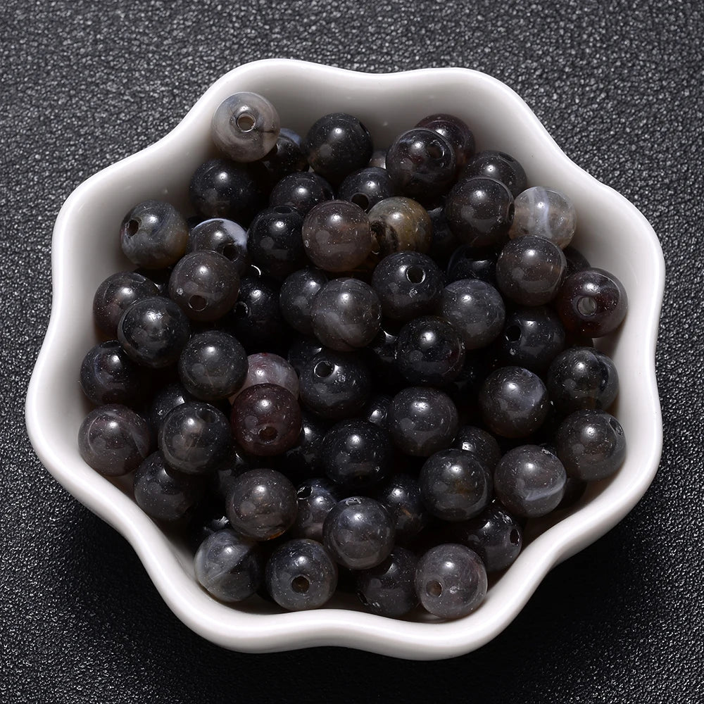 6-18mm Gradient Acrylic Beads Round Cat's Eye  Loose Spacer Beads