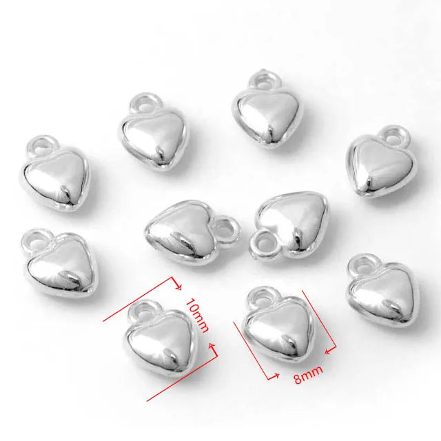 100pcs 9mm Star Bead Charm Gold Silver Plated Small Pendant
