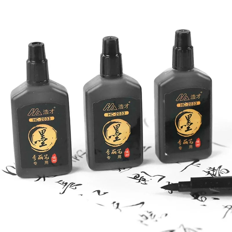 3 Pcs/Set Calligraphy Painting Pen Chinese Brush Pens for Writing Lettering Signatures Soft Brush Tip Refillable Ink  Art Craft