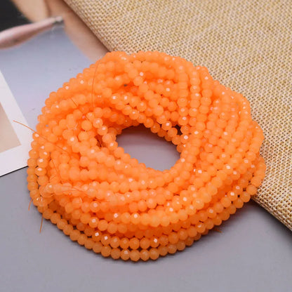 New 2 3 4mm Dyeing Rondelle Crystal Glass Beads