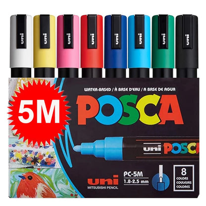 New Uni Posca Marker Pen Set PC-1M/3M/5M/8K/17K