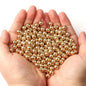 3/4/6/8/10/12mm Round Spacer Beads CCB Gold Silver Color Smooth Loose Ball Beads