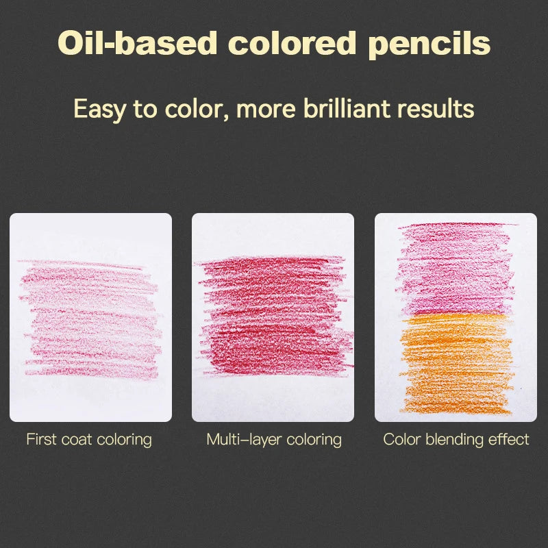 NYONI 24-120Colors Pencils Professional Oil Wood Soft Watercolor Pencil