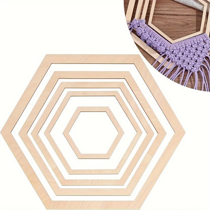 5 Sizes Hexagon Macrame Frame