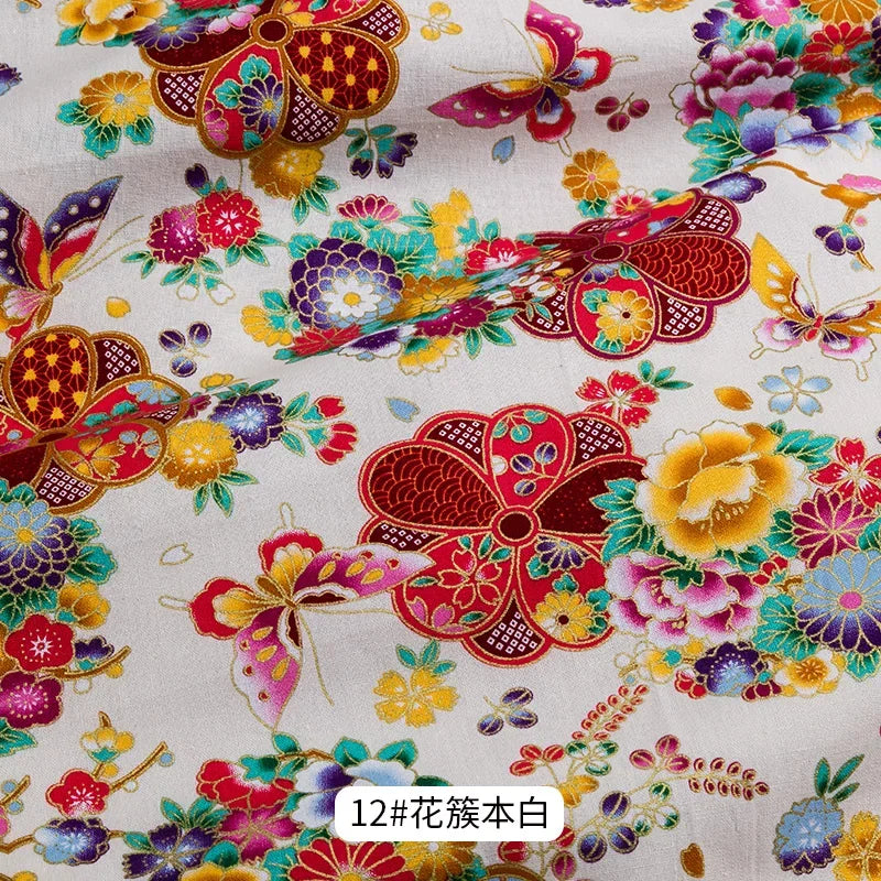 50x145cm Japanese Kimono Bronzed Fabric