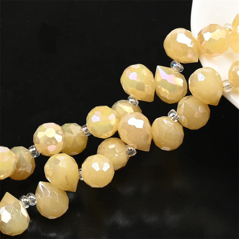 Austria AB Color Crystal Strawberry Beads 10*8mm Shiny Faceted Glass Beads