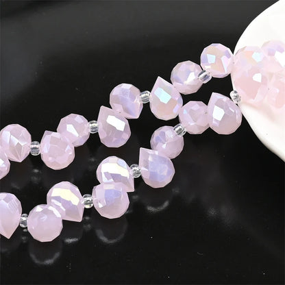 Austria AB Color Crystal Strawberry Beads 10*8mm Shiny Faceted Glass Beads
