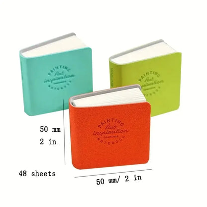 3Pcs/Pack Mini Drawing Book Square Watercolor Sketchbook Thick Paper