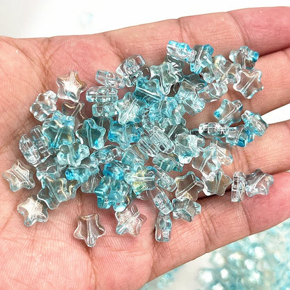New 30pcs 8mm Five-pointed Star Matte Glass Beads Loose Spacer Beads