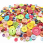 50Gram  Mix size wooden buttons